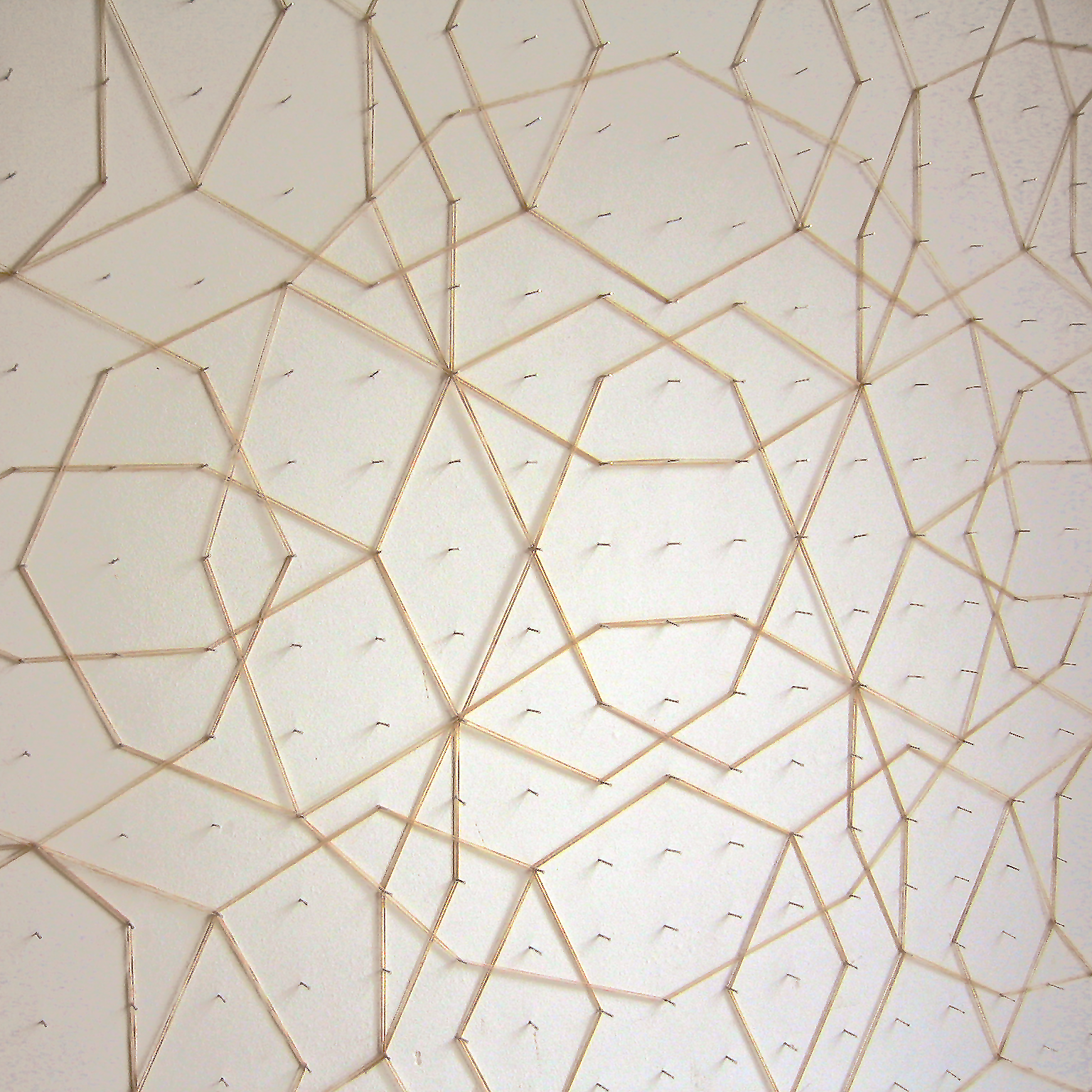 1x1m mockup for the SPRMRKTs wall art piece, using rubber bands
