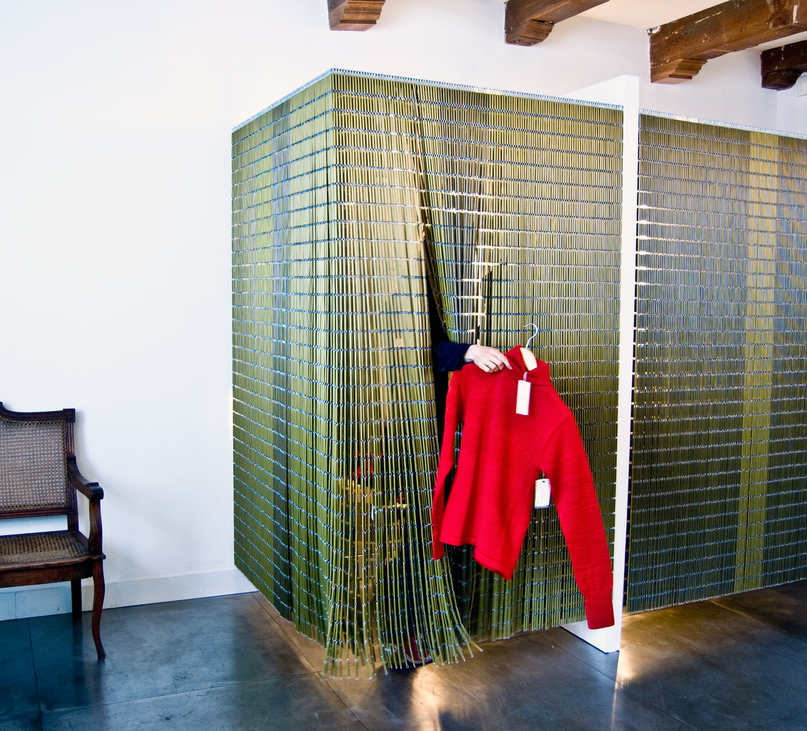 interieur ontwerp, zwevende kleedkamer