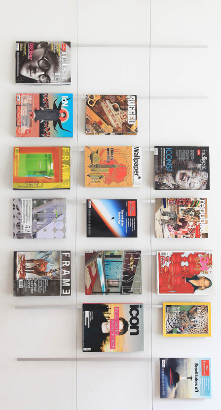 tijdschriftenrek, scheidingswand, stylish, leestafel